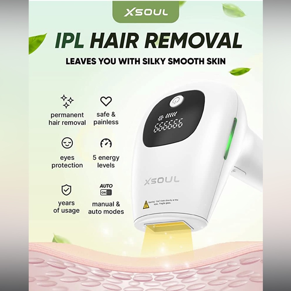 XSOUL At-Home IPL Hair Removal for Women and Men Permanent